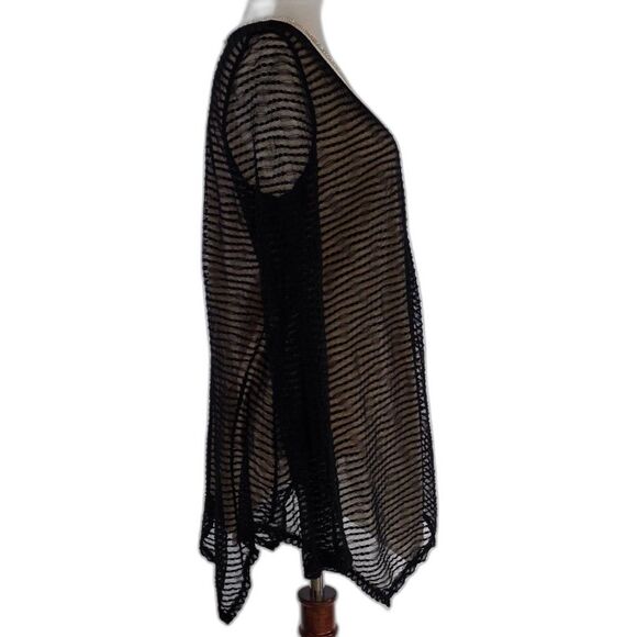 Max Studio Nearly Nude Lacey Layer Top Size Medium - Picture 6 of 11